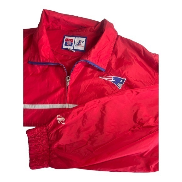 Vintage Logo Athletics Team NFL New England Patriots Nylon Wind Breaker XL - Picture 2 of 4